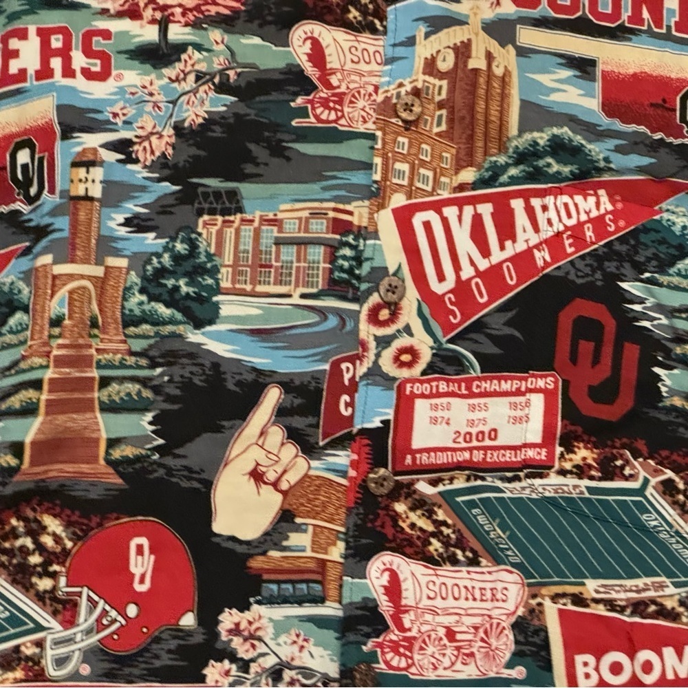 Vintage Oklahoma Sooners Reyn Spooner Men’s Hawaiian Vacation Button Shi… - Picture 7 of 7